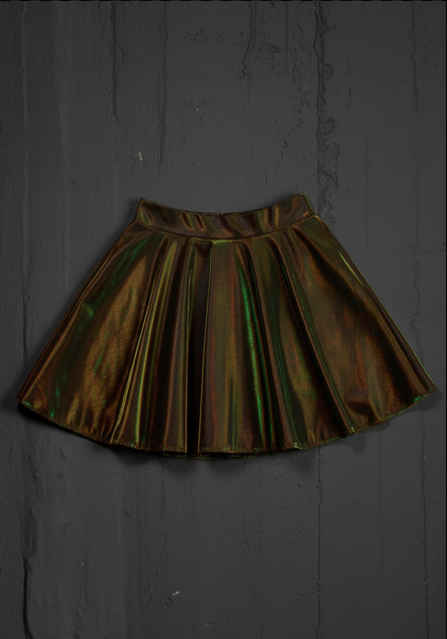 Metallic Midi Skirt